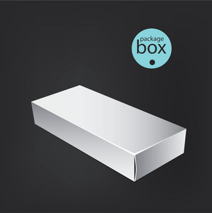 白色的包装盒。包装模拟了模板。良好的食品 电子 软件 化妆品设计和其他产品。矢量插图