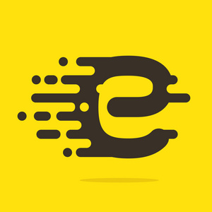 e 字母标志设计模板照片