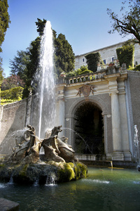 Fontana Dei 拉吉，别墅埃斯特喷泉和花园在 Tivoli n