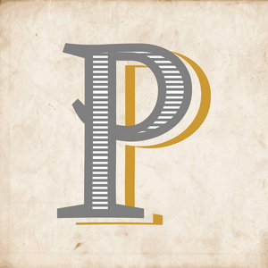 字母 P 标志图标设计