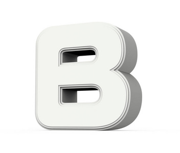 白色字母 B