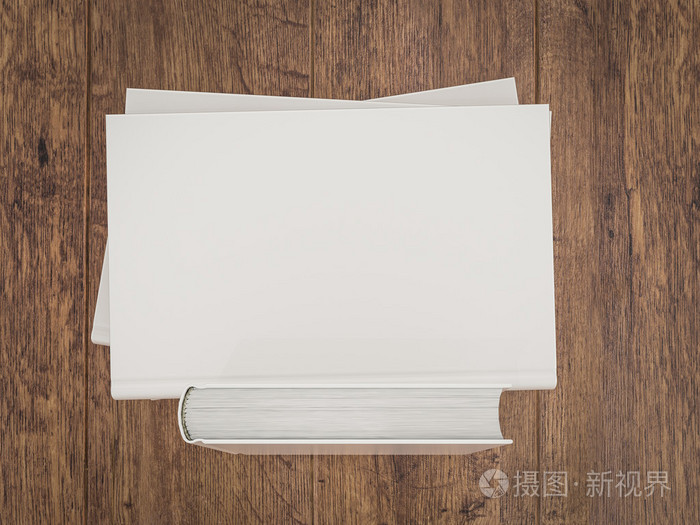 空的白书样机模板上木背景