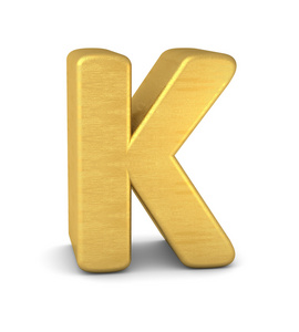 3d 字母 K 金