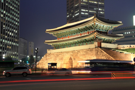 韩国首尔南大门夜景