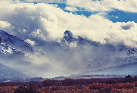 在科罗拉多洛矶山脉山风景