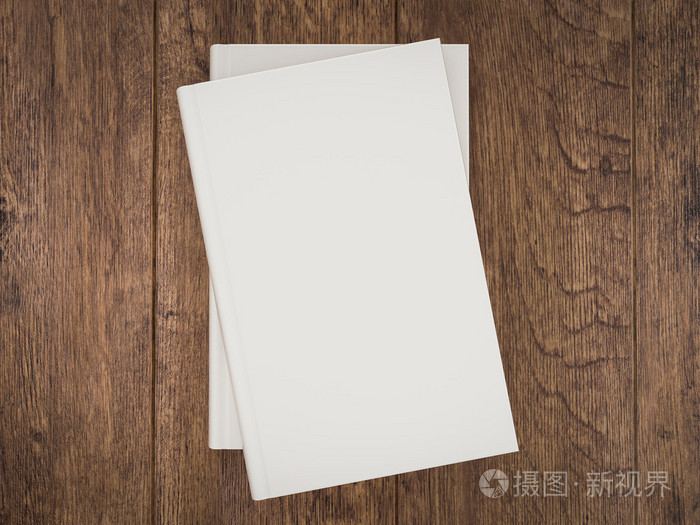 空的白书样机模板上木背景