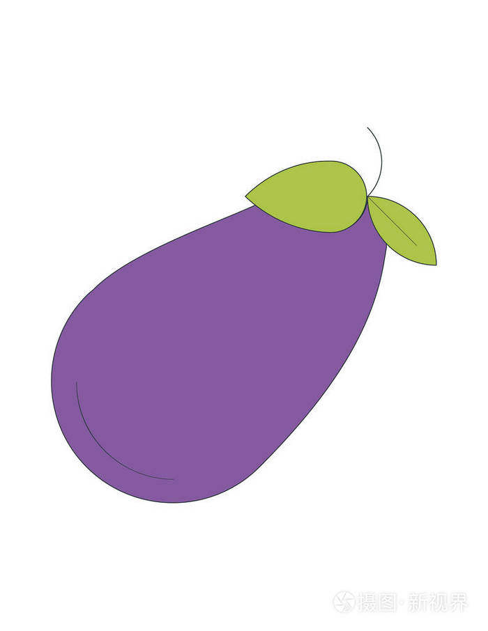 茄子蔬菜的叶子插画-正版商用图片0dpf0x-摄图新视界