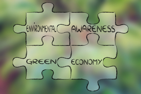 环境意识和绿色经济图图片