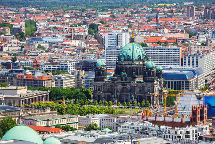 德国柏林市的全景