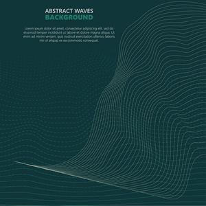 抽象的波浪。透明的波。矢量