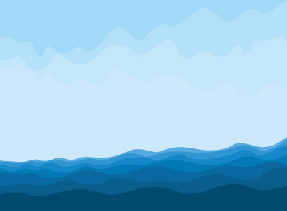 的天空,山脉和大海的夜晚拍摄深蓝色的大海背景矢量图渡轮上的救生艇