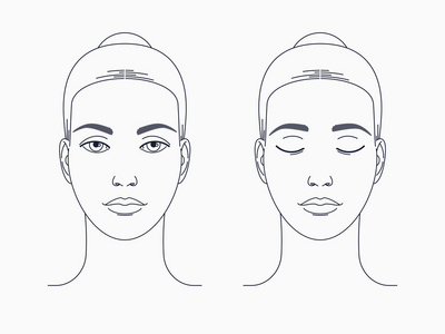 女的脸上画照片