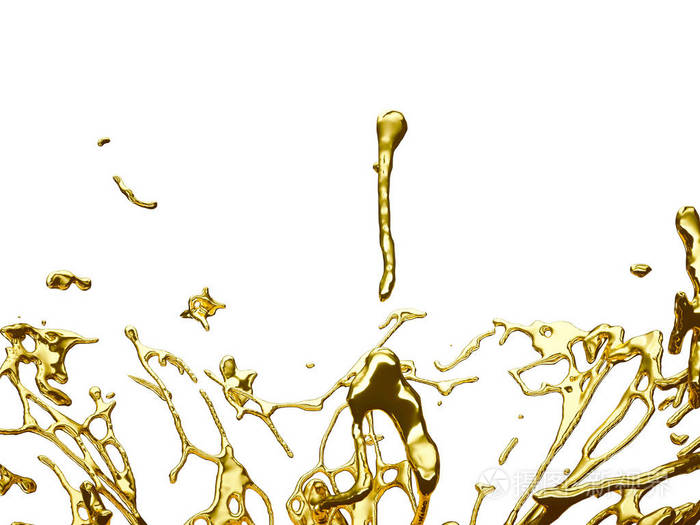 液体黄金或油溅