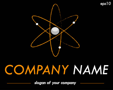 原子矢量 logo 模板，为公司或品牌标识