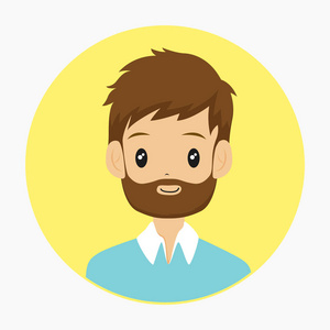 半身父亲头像矢量照片