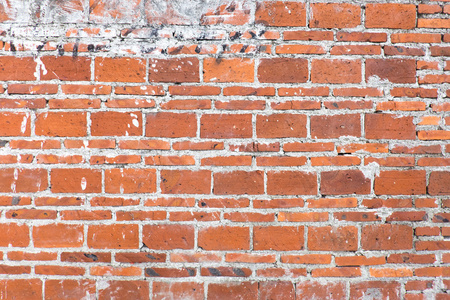 Grunge 橙色砖砌墙的纹理背景