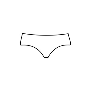 内衣妇女裤子图标。矢量图