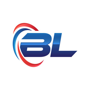 首写字母标志旋风红色蓝色照片