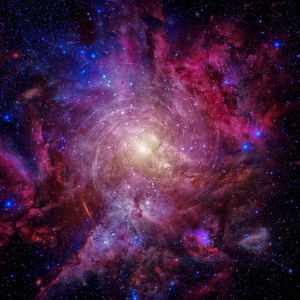 在空间中的星云照片