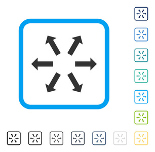 放射状箭头陷害矢量图标