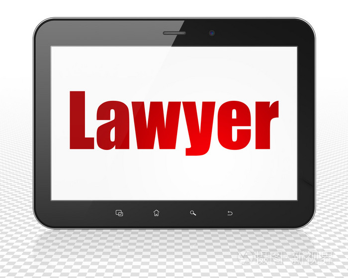 法律理念 平板电脑与律师展示