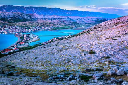 Pag 岛空中风景