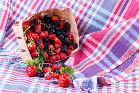 黑莓草莓餐巾