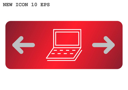 简单的笔记本电脑 web 图标