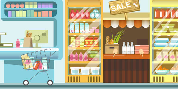 卡通水果超市图片