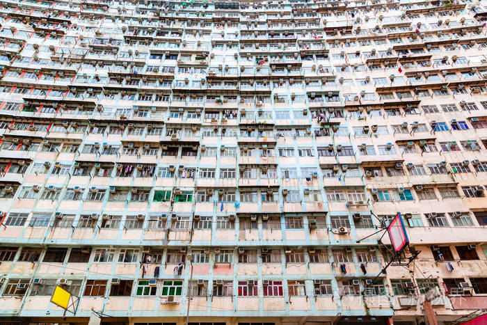 香港拥挤的房屋