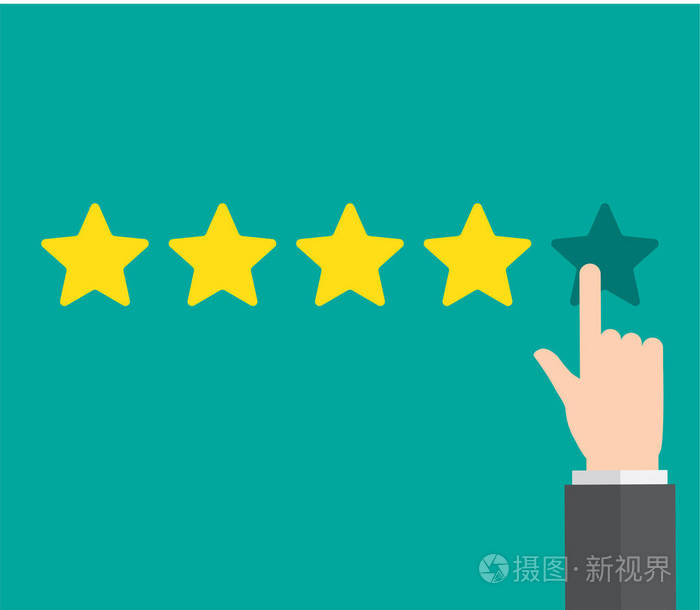 率,评分星级,反馈.矢量图