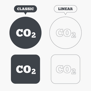 Co2 二氧化碳公式标志