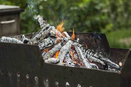 木炭，烧烤，火盆火