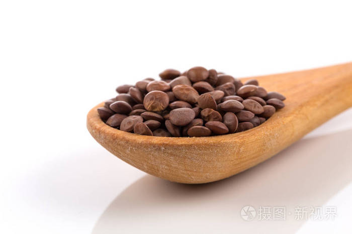 棕色的有机小扁豆