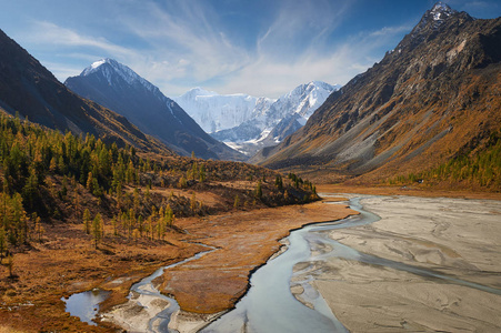 美丽的秋景，阿尔泰山俄罗斯