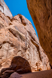 拱门国家公园 摩押人的沙漠。砂岩的岩石