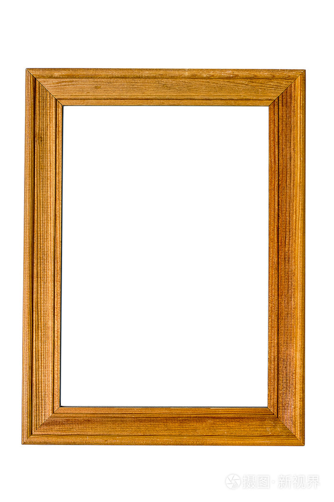 孤立在白色背景上的木制框架