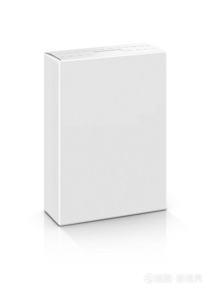 孤立在白色背景上的空白纸包装盒