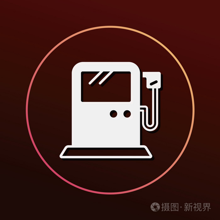煤气站标志图标矢量图