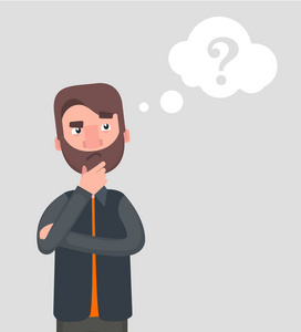 人类正在思考.问号照片