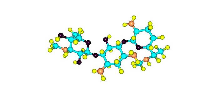 庆大霉素分子结构上白色孤立