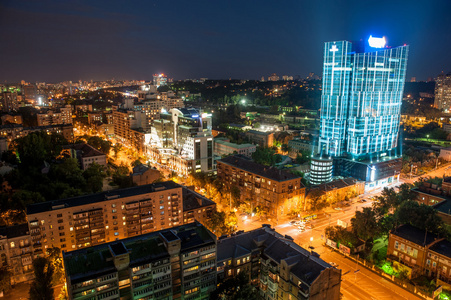 在基辅市的商务中心天台视图