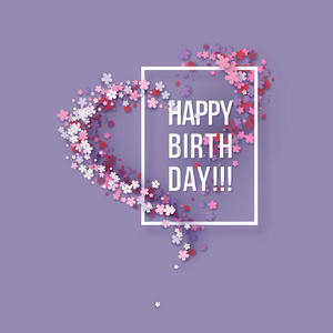 鲜花生日生日快乐海报帧鲜花心形照片