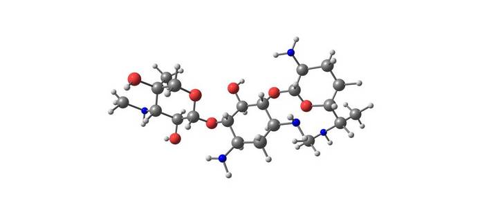 庆大霉素分子结构上白色孤立