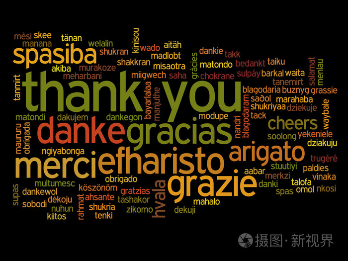 谢谢你词云