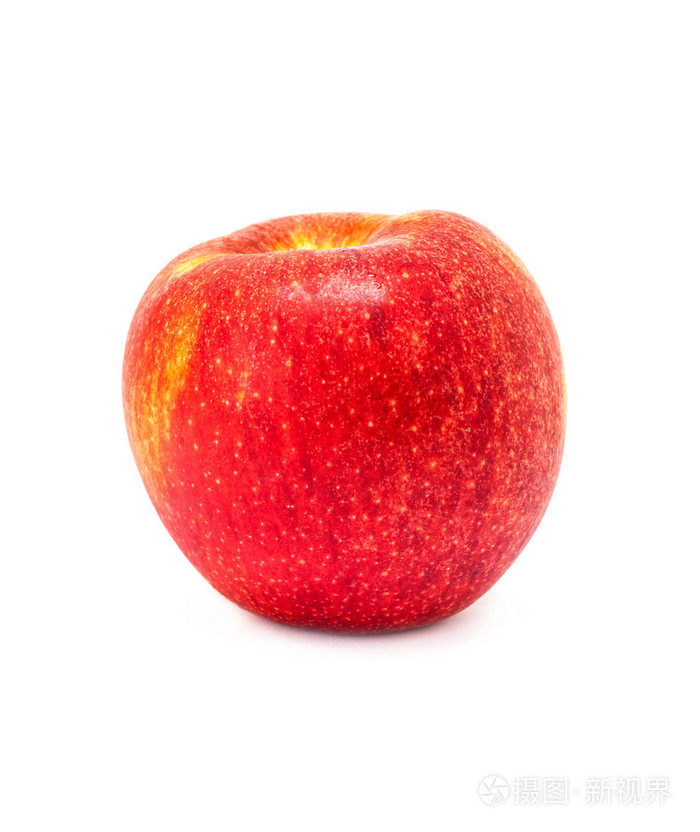 苹果红单个孤立的白色背景上