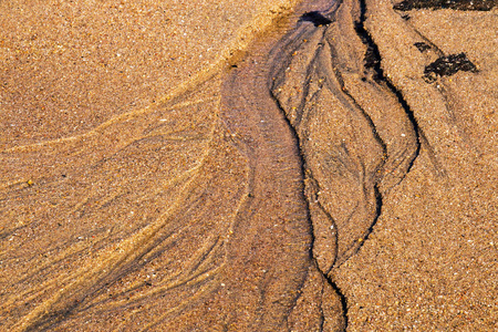 图案纹理和沙滩海岸线的涟漪