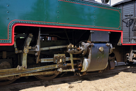 蒸气机车细节图片