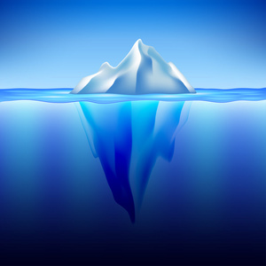 冰山在水矢量背景图片