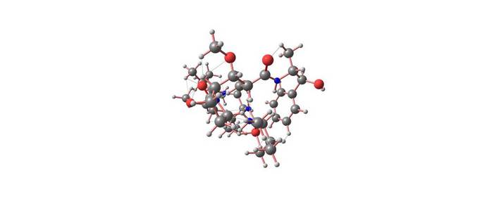 单甲酯 auristatin E 分子结构上白色孤立